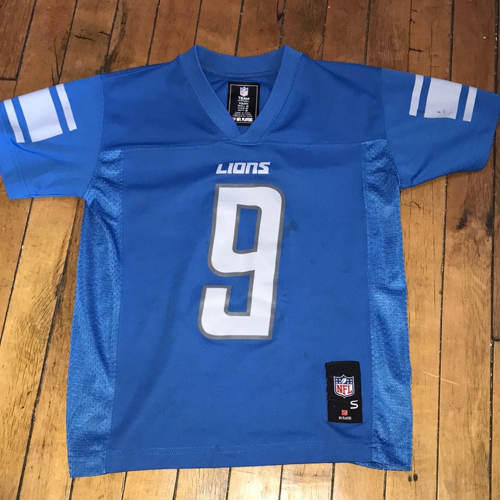 Detroit lions‎ #9 Matt Stafford Blue NFL Team Apparel Youth Jersey